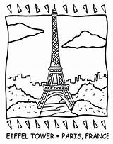 Eiffel Tower Coloring Pages France French Crayola Color Colouring Printable Flag Paris Kids Book Easy Landmarks Sheets Drawing Revolution Print sketch template