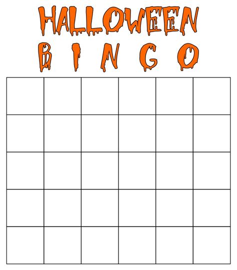blank halloween bingo cards printable printable templates