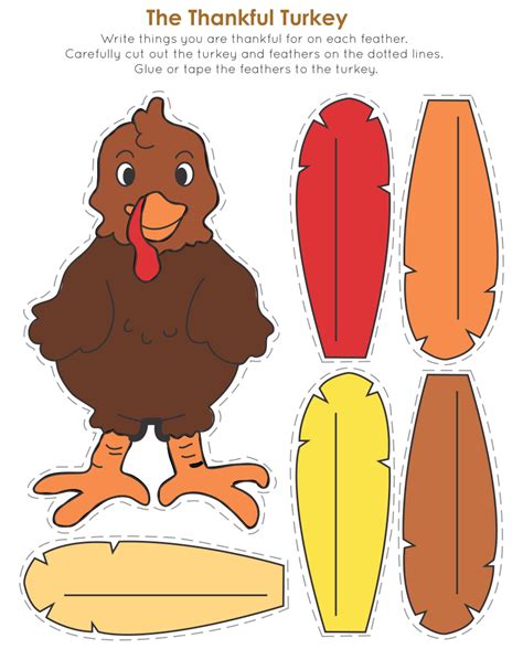 turkey craft  printable web   printable thanksgiving