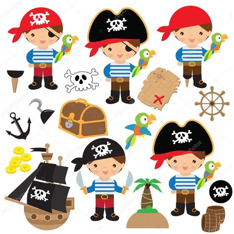 cute pirate boy vector illustration stock vector  clipartlana