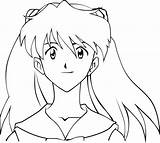 Asuka Langley Quickdraw sketch template