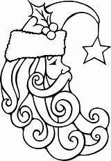 Christmas Santa Coloring Pages Ornament Printable Ornaments sketch template
