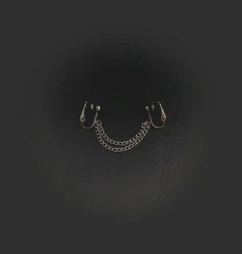 clitoral jewellery faux piercing with chains non piercing clit clip ebay