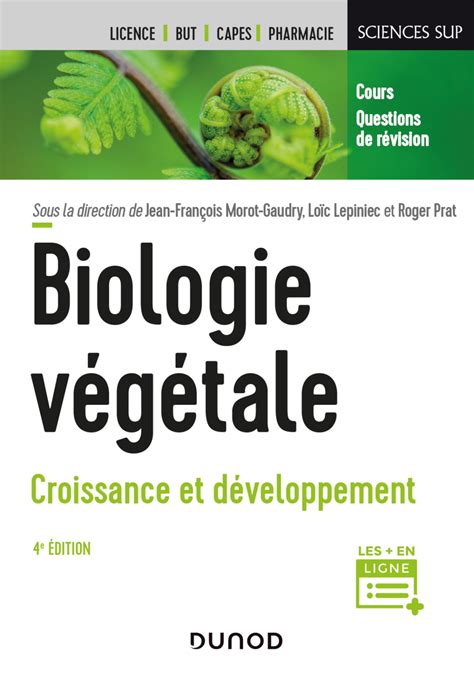 parution de la eme edition du livre biologie vegetale dunod sfbv