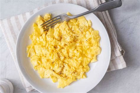 scrambled eggs fluffy  creamy