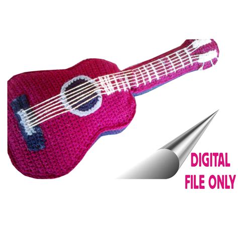 crochet acoustic guitar pattern etsy