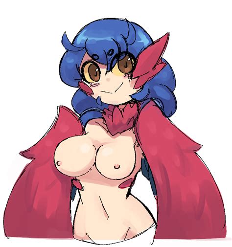 Rule 34 Blue Hair Breasts Brown Eyes Docecaedrus Harpy Harpy