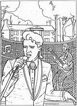 Elvis Presley Heston Newman Brando Bogart Graceland Coloringhome sketch template
