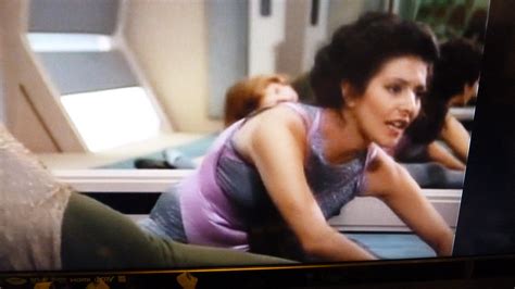 Deanna Troi And Beverly Crusher Exercising In Tights The