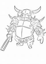 Clans Royale Pekka Knight Xcolorings Hog Oddbods 1280px sketch template