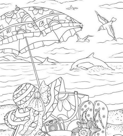 printable beach coloring pages  adults coloring pages