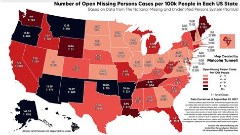 states    reported missing persons cases   people