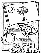 Coloring Carolina South Pages State Crayola Symbols North Flag Color States Print Island California Kids Studies Social Printable Charleston Facts sketch template