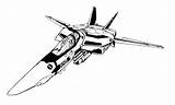 Valkyrie Fighter Northrop Vf Veritech Mecha sketch template