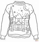 Sweater Printable Colorare Disegni Invernali Indumenti Natale Citta Scribblefun Supercoloring Maglione sketch template