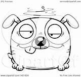 Lineart Mascot Drunk Character Dog Illustration Cartoon Royalty Cory Thoman Graphic Clipart Vector sketch template