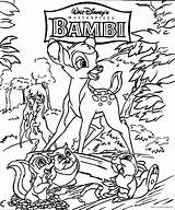 Bambi Cartone Walt Lontano Animato sketch template
