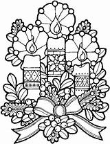 Christmas Candles Coloring Pages Printable Color Sheets Print Candle Printables Xmas Lights Kids Coloriage Colouring School Noel sketch template