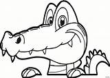 Alligator Cartoon Drawing Crocodile Coloring Pages Sheet Getdrawings sketch template