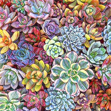 pin  nikki sanders  succulents cactus paintings succulent