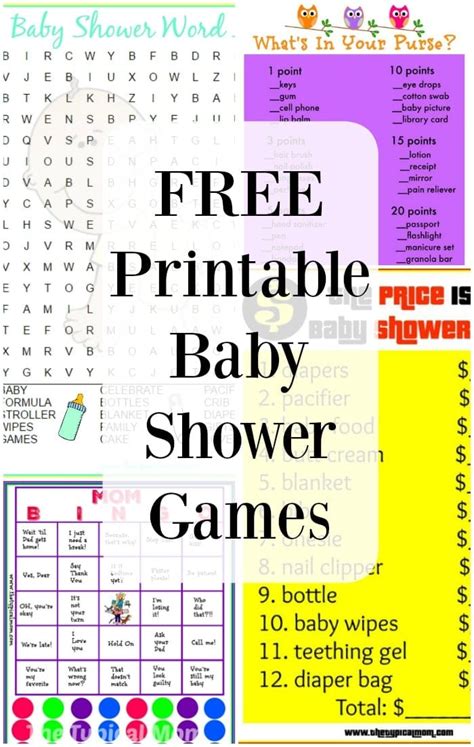 nerdy  printable baby shower games  answers russell website