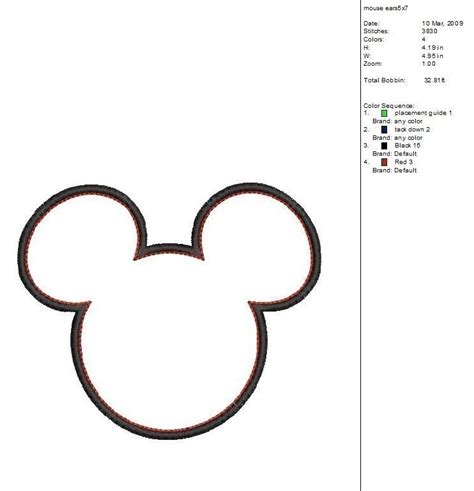 printable mickey mouse ears template   printable