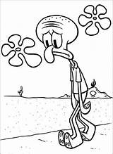 Coloring Sad Squidward Pages Spongebob Tentacles Face Cartoon Print Printable Kids Colouring Clipart Easy Characters Color Drawing Sandy Fastseoguru Draw sketch template