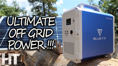 huge solar generator   grid wh maxoak bluetti lithium portable power station review