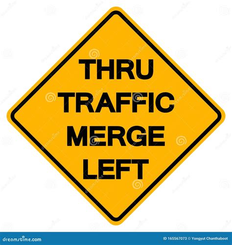 traffic merge left road sign vector illustration isolate  white background label