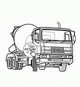 Truck Coloring Mixer Pages Kids Concrete Sheets Colouring Monster Choose Board Transportation sketch template