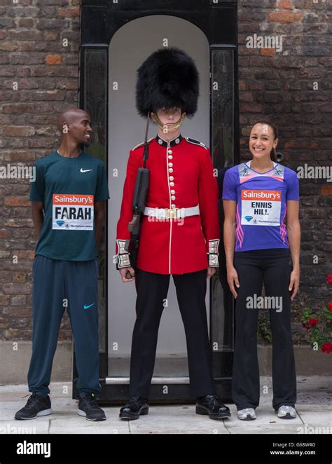 olympic champions mo farah and jessica ennis hill pose for pictures