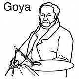 Goya Ciega Gallinita sketch template