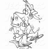 Man Cartoon Vector Coloring Bass Fish Outline Hugging Fishing Ron Leishman Royalty sketch template