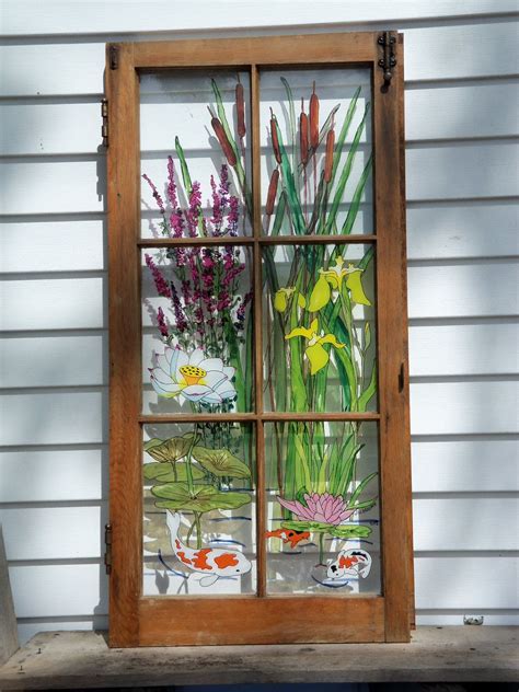 Vintage Garden Painted Vintage Window Water Garden By 1heavncreations
