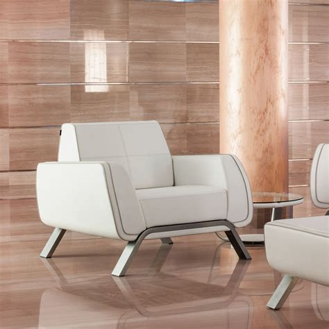 fauteuil contemporain en cuir en aluminium avec coussin amovible loungesessel boxmark