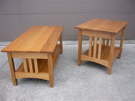 handmade quartersawn oak mission style coffee table   table
