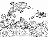 Dolphin Coloring Pages Adult Printable Coloringgarden Animal Print Colouring Dolphins Color Mandala Pdf Sheets Cute Animals Books Format Drawing Printing sketch template