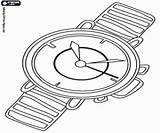 Analoge Orologio Horloges Horloge Polso Kleurplaat Relojes Kleurplaten Malvorlagen Indica Analogico Lorologio Mani Tempo sketch template