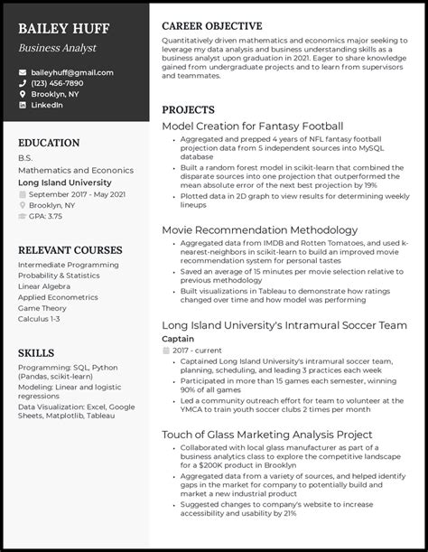 functional resume template  fresh graduate