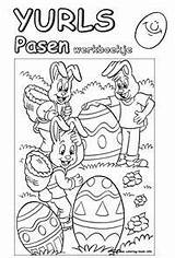 Yurls Pasen Werkboekjes Lente Kleurplaat Knutselen School Met sketch template