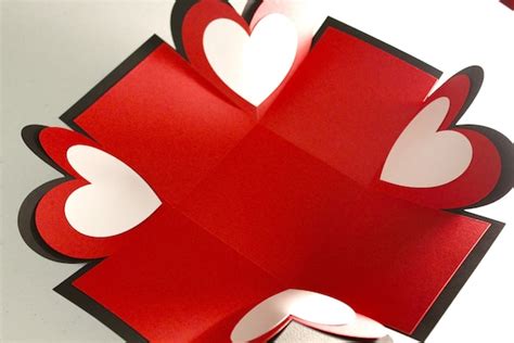 explosion box heart template printable freeprintabletemplatecom heart