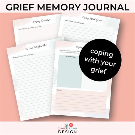 grief journal printable printable word searches