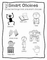 Choices Making Good Worksheets Worksheet Coloring Bad Pages School Sunday Smart Activities Better Students Kids Make Activity Healthy Decisions Kindergarten sketch template