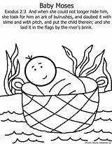 Moses Coloring Baby Basket Pages Passover Printable Bible Slime Crafts Church Sunday School Preschool River House Nile Kids Churchhousecollection Sheets sketch template