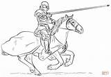 Knight Coloring Horse Drawing Pages Draw Archer Step Medieval Knights Rider Dark Supercoloring Printable Sketch Tutorials Kids Horses Drawings Sheets sketch template
