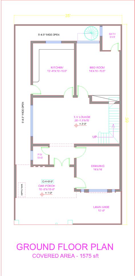 marla house plan layout  front elevationcom