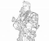 Borderlands Axton Characters Coloring sketch template