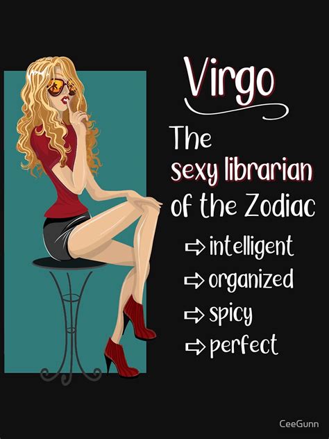 Virgo The Sexy Librarian Of The Zodiac T Shirt For Sale By Ceegunn
