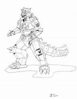 Mechagodzilla Mecha Godzilla Getdrawings Upright Reptiloid Vaguely sketch template