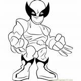 Wolverine Coloringpages101 Claws Egghead sketch template